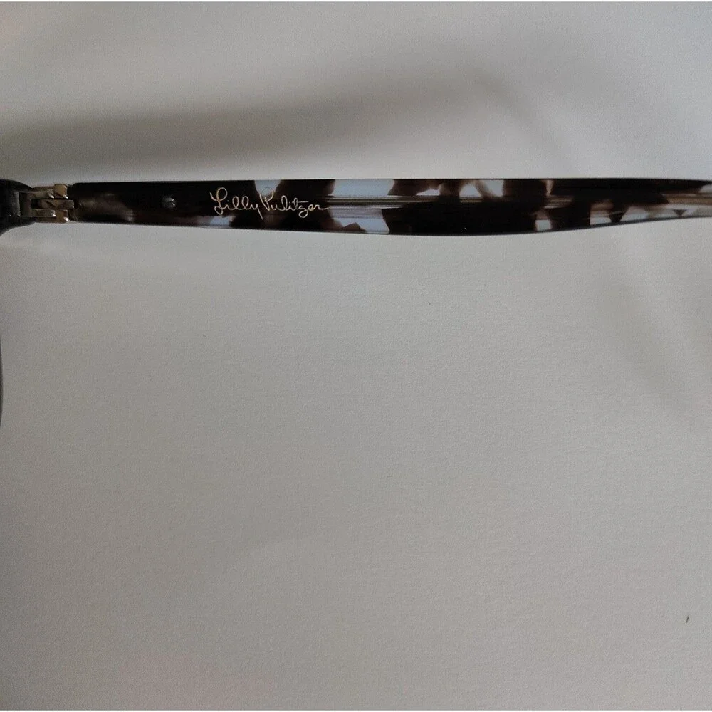 Lilly Pulitzer Aubra Sky Tortoise Eyeglass Frames 53-18-140 w Case